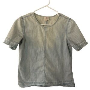 ADRIANO Goldschmied Tawny Short Sleeve Denim Tee Small